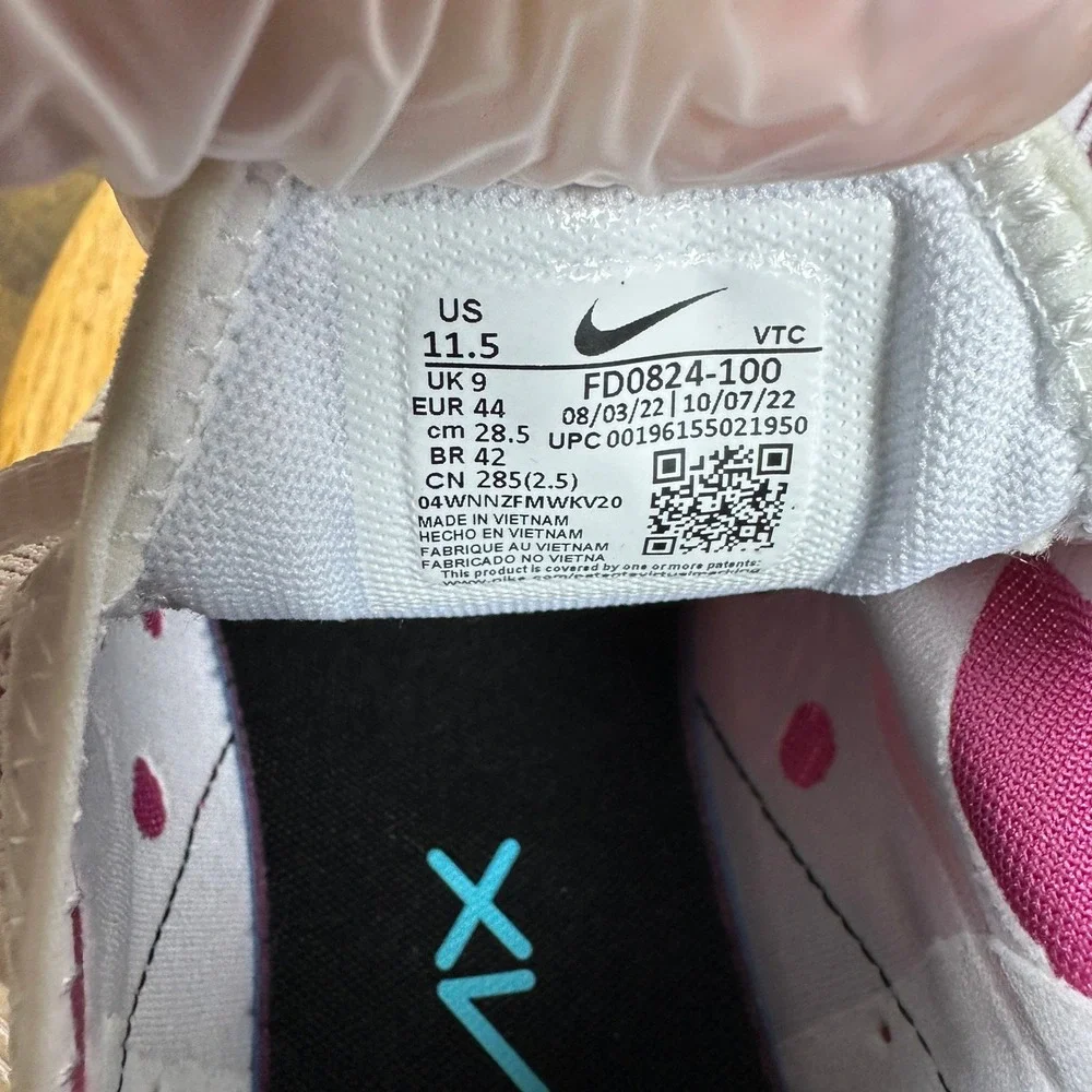 Nike Air Max 270 Womens 11.5 White Pink Orange FD0824-100 Running Shoes